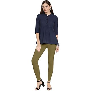 SHE PURE LUXURY WEAR Ankle Length  Ethnic Wear Legging  (Green, Solid)