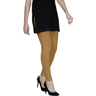 SHE PURE LUXURY WEAR Ankle Length  Ethnic Wear Legging  (Gold, Solid)
