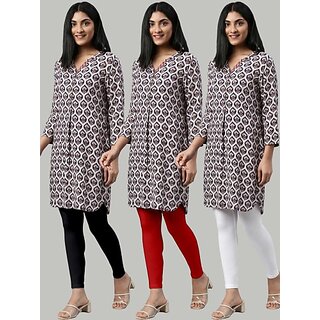SHE PURE LUXURY WEAR Ankle Length  Ethnic Wear Legging  (Multicolor, Solid)