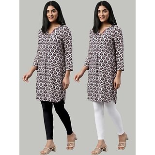 SHE PURE LUXURY WEAR Ankle Length  Ethnic Wear Legging  (Black, White, Solid)