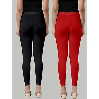 SHE PURE LUXURY WEAR Ankle Length  Ethnic Wear Legging  (Black, Red, Solid)