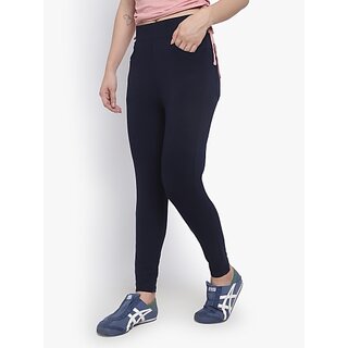 SHE PURE LUXURY WEAR Dark Blue Jegging  (Solid)