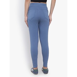 SHE PURE LUXURY WEAR Light Blue Jegging  (Solid)