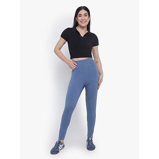 SHE PURE LUXURY WEAR Light Blue Jegging  (Solid)