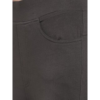SHE PURE LUXURY WEAR Dark Green Jegging  (Solid)