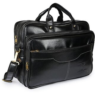 Laik Genuine Leather Laptop Bag For Men - Office Bag Messenger Bag (Black, 12 L)