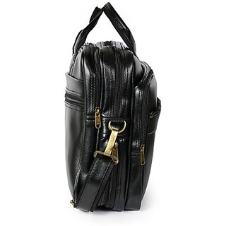 Laik Genuine Leather Laptop Bag For Men - Office Bag Messenger Bag (Black, 12 L)