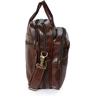 Laik Genuine Leather Laptop Bag For Men - Office Bag Messenger Bag (Brown, 12 L)