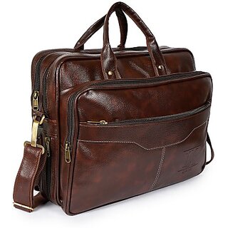 Laik Genuine Leather Laptop Bag For Men - Office Bag Messenger Bag (Brown, 12 L)