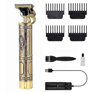 Golden Electric Hair Trimmer - USB Rechargeable with Adjustable Clippers & Cleaning Brush