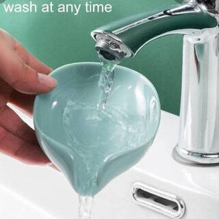 Soap Holder Soap Dishes Sponge Container With Suction Cup Leaf Shape Self Draining Soap Stand For Bathroom Kitchen Sink (Multicolor)(Pack Of 2).