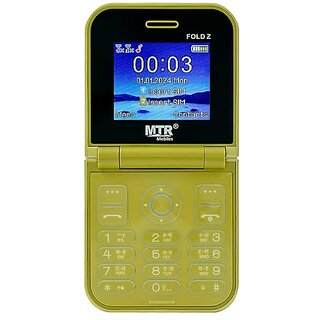 MTR FOLD (Dual Sim, 2.4 Inches Display, 2000mAh Battery, Gold) - Mobile Phone | Buy online on ZillyBuy