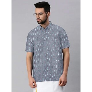 Premium Men OMSAIFAB Men Self Design Casual Silver Shirt 2025 at ShopCircuit | ONDC