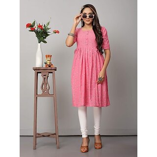 Stylish Women OMSAIFAB Casual Printed Women Pink Top 2025 at ShopCircuit | ONDC