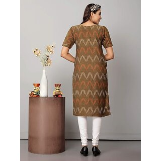 Chic Women OMSAIFAB Casual Self Design Women Brown Top 2025 at ShopCircuit | ONDC