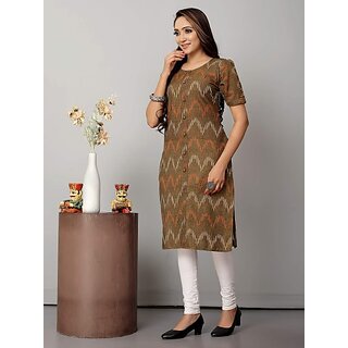 Chic Women OMSAIFAB Casual Self Design Women Brown Top 2025 at ShopCircuit | ONDC