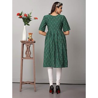 New Women OMSAIFAB Casual Printed Women Green Top 2025 at ShopCircuit | ONDC