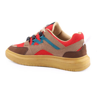 Latest Men Hakkel Mens Red Lace-up Casual Shoes 2025 at ShopCircuit | ONDC