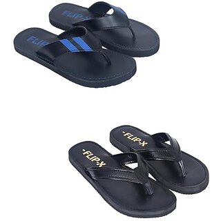 Top Men LEACO Men's Premium Slipper Combo of 2 by Flip X  Daily Comfort and Stylish Slipper Comb