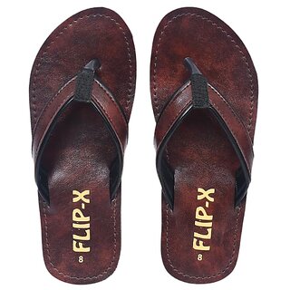 Top Men LEACO Men Slippers By Flip X-Leatherette Comfortable, Stylish, Durable, Non-Slip Slipper