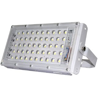 Morex Aluminium 50W Ultra Thin Slim Ip65 Led Flood Outdoor Brick Garden Light (Pack of1) White Color