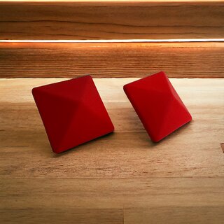Lucky Jewellery Designer Maroon Color Square Shaped Tops Earring For Girls & Women (75-CHTP-1210-M) - Earrings | Buy online on ZillyBuy