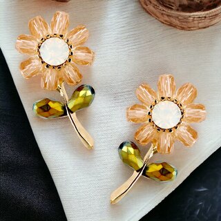 Lucky Jewellery Designer Floral Design Tops Earring For Girls & Women (150-CHEM1-1239) - Earrings | Buy online on ZillyBuy