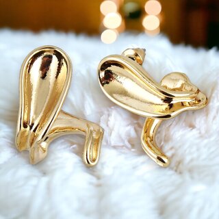 Lucky Jewellery Designer 18k Gold Plated Trendy Stylish Stud Earrings For Girls & Women (175-CHTG-1131) - Earrings | Buy online on ZillyBuy