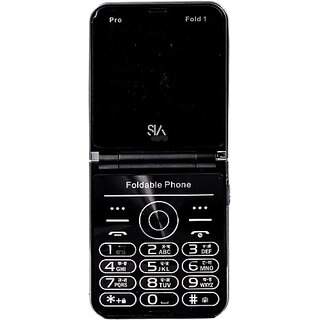 Sia Pro Fold 1 (Dual Sim, 6.1 Cm (2.4 Inch) Display, 2000 Mah Battery, Dark Blue) - Mobile Phone | Buy online on ZillyBuy