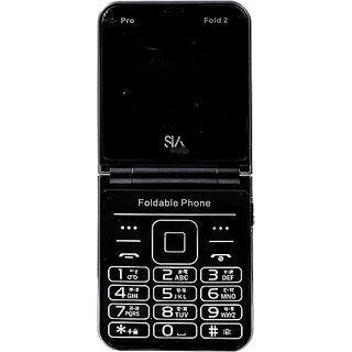Sia Pro Fold 2 (Dual Sim, 6.1 Cm (2.4 Inch) Display, 2000 Mah Battery, Blue, Black) - Mobile Phone | Buy online on ZillyBuy