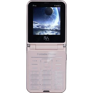 Siavantage Pro Fold 2 (Dual Sim, 6.6 Cm (2.6 Inch) Display, 1500 Mah Battery, Gold) - Mobile Phone | Buy online on ZillyBuy