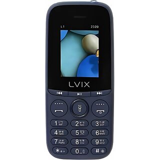 Lvix L1 2320 (Dual Sim, 4.5 Cm (1.77 Inch) Display, 1000 Mah Battery, Dark Blue) - Mobile Phone | Buy online on ZillyBuy