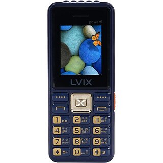 Lvix Power 5 (Dual Sim, 4.5 Cm (1.77 Inch) Display, 2500 Mah Battery, Blue) - Mobile Phone | Buy online on ZillyBuy