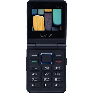 Lvix L1 Fold 1 (Dual Sim, 6.1 Cm (2.4 Inch) Display, 1000 Mah Battery, Blue) - Mobile Phone | Buy online on ZillyBuy