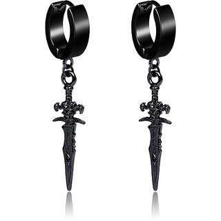 Hip Hop Style Black Earring - Earrings | Buy online on ZillyBuy