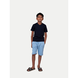 Trendy Data - Not - Present Boys Navy V neck T-shirt 2025 at ShopCircuit | ONDC
