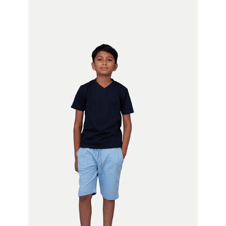 Trendy Data - Not - Present Boys Navy V neck T-shirt 2025 at ShopCircuit | ONDC