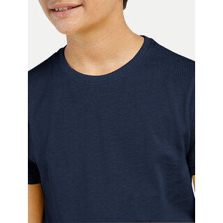 Exclusive Kids Boys Navy Crew neck T-shirt 2025 at ShopCircuit | ONDC