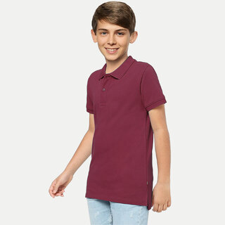 Stylish Kids Boys  Maroon Polo T-shirt 2025 at ShopCircuit | ONDC