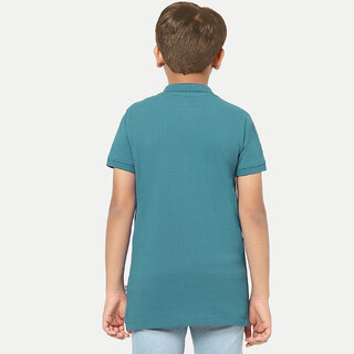 Affordable Kids Boys  Aqua Polo T-shirt 2025 at ShopCircuit | ONDC