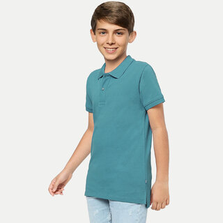 Affordable Kids Boys  Aqua Polo T-shirt 2025 at ShopCircuit | ONDC