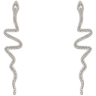 Silver Snake Earring - Earrings | Buy online on ZillyBuy