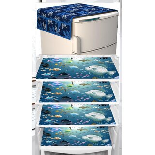 REVEXO Polyester Floral Pattern Fridge Covers - Home Improvement | Buy online on ZillyBuy