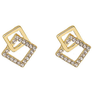 Geometric Square Stud Earring - Earrings | Buy online on ZillyBuy
