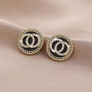 Elegant Black and Gold Stud Earring - Earrings | Buy online on ZillyBuy
