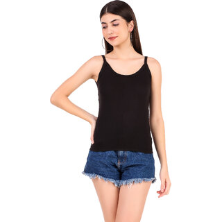 Best Data - Not - Present Mrd Designer Hub Solid Black Cotton Camisole 2025 at ShopCircuit | OND