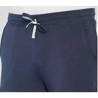 Premium Men Roundfeet Mens Solid Dark Blue Track Pants 2025 at ShopCircuit | ONDC