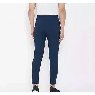 Premium Men Roundfeet Mens Solid Dark Blue Track Pants 2025 at ShopCircuit | ONDC