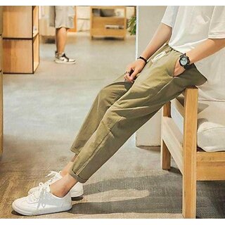 Latest Men Roundfeet Men Solid Green Track Pants 2025 at ShopCircuit | ONDC