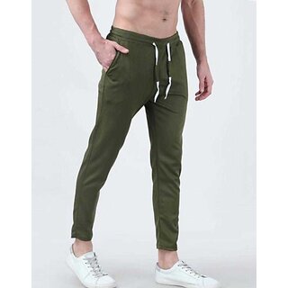Latest Men Roundfeet Men Solid Green Track Pants 2025 at ShopCircuit | ONDC